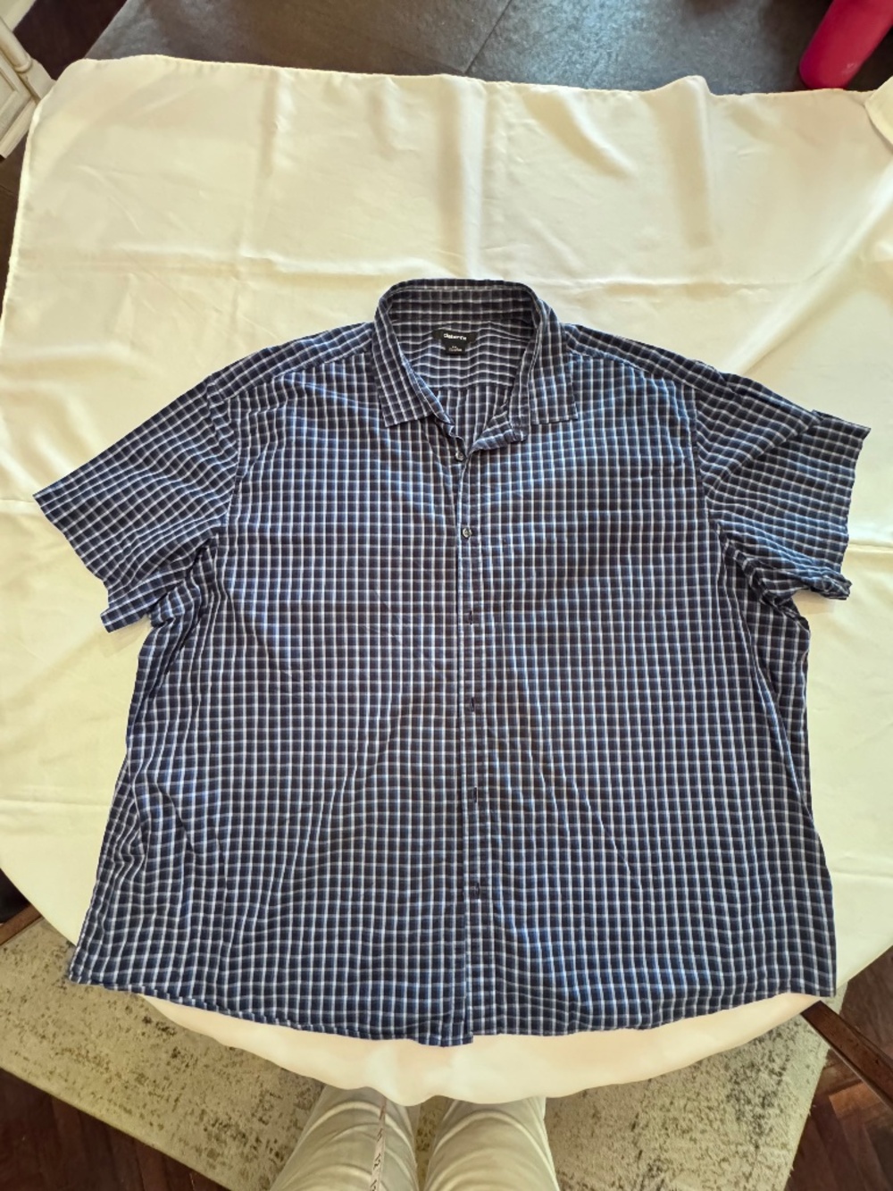 Clairborne Mens Short Sleeve Button Down - size 4XL - NICE
